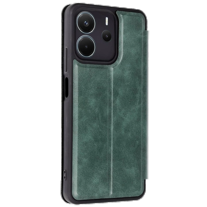 BFS  Xiaomi Redmi Note 14 4G Kılıf Flip Cover - Koyu Yeşil