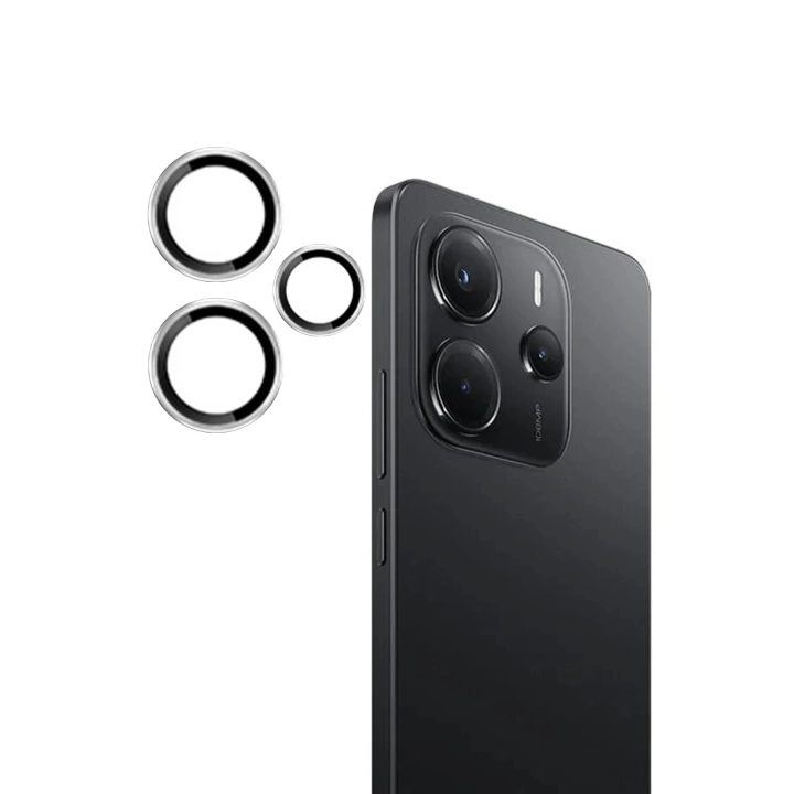 BFS Xiaomi Redmi Note 14 4G PVD Metal Kamera Lens - Gümüş