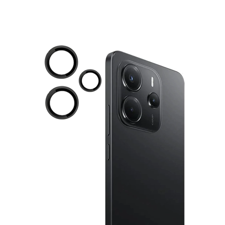BFS Xiaomi Redmi Note 14 4G PVD Metal Kamera Lens - Siyah