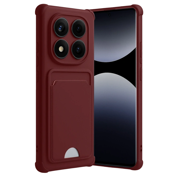 BFS  Xiaomi Redmi Note 14 Pro 4G Kelvin Kartvizitli Silikon - Bordo