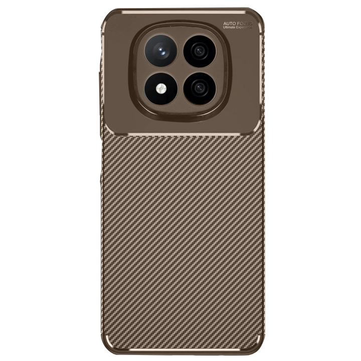 BFS  Xiaomi Redmi Note 14 Pro 4G Kılıf Auto Focus Karbon Kapak - Kahverengi