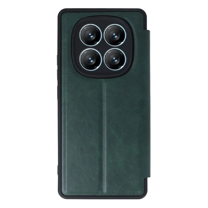BFS  Xiaomi Redmi Note 14 Pro 4G Kılıf Flip Cover - Koyu Yeşil