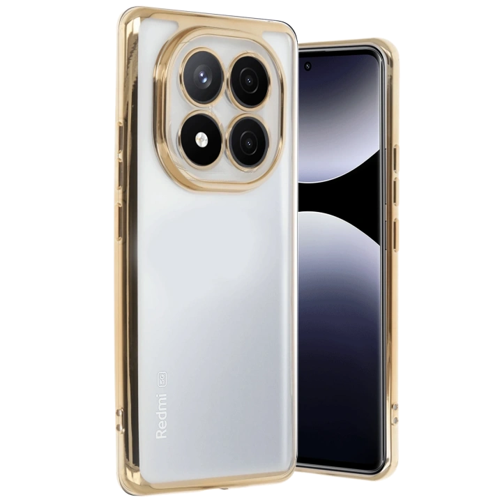 BFS  Xiaomi Redmi Note 14 Pro 4G Kılıf  Lensli Silikon - Gold