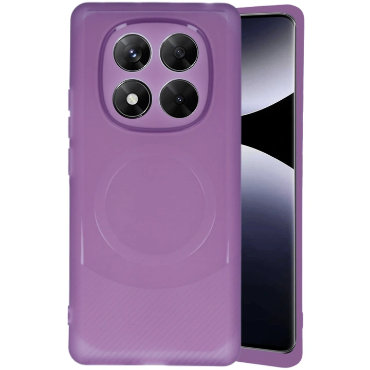 BFS  Xiaomi Redmi Note 14 Pro 4G Kılıf Maya Karbon Kapak - Mürdüm