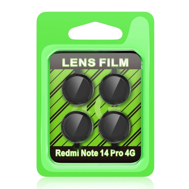 BFS Xiaomi Redmi Note 14 Pro 4G Raze Metal Kamera Lens - Siyah