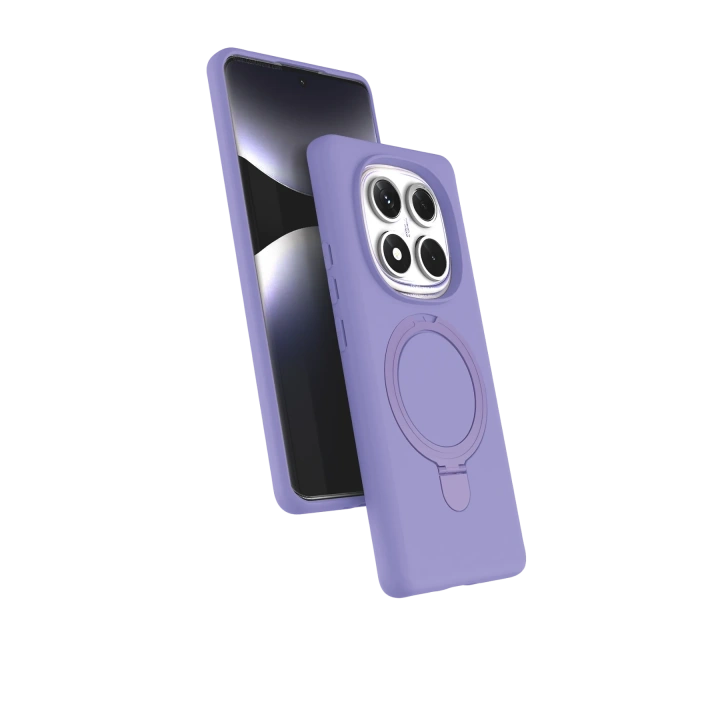 BFS  Xiaomi Redmi Note 14 Pro 4G Regal Magsafe Standlı Kapak - Lila