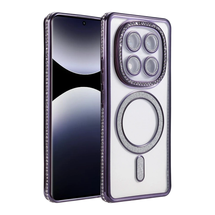 BFS  Xiaomi Redmi Note 14 Pro 5G Joke Simli Magneticsafe Kılıf - Derin Mor