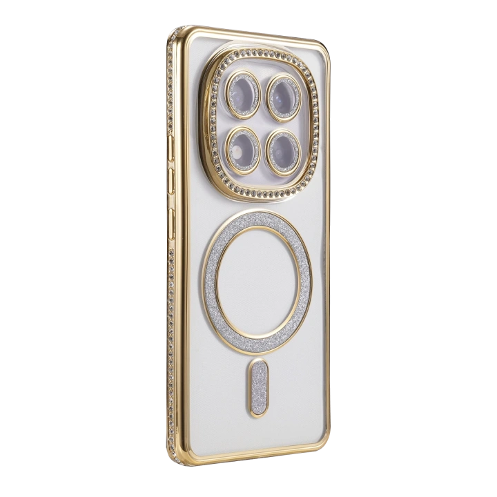 BFS  Xiaomi Redmi Note 14 Pro 5G Joke Simli Magneticsafe Kılıf - Gold