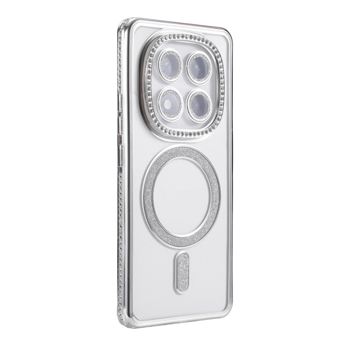 BFS  Xiaomi Redmi Note 14 Pro 5G Joke Simli Magneticsafe Kılıf - Gümüş