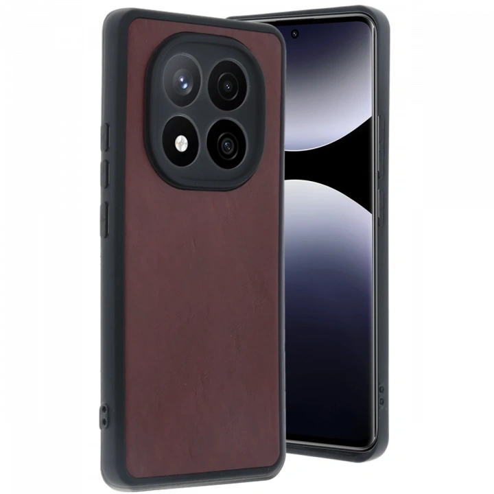 BFS  Xiaomi Redmi Note 14 Pro 5G Kılıf Aras Deri Kapak - Bordo