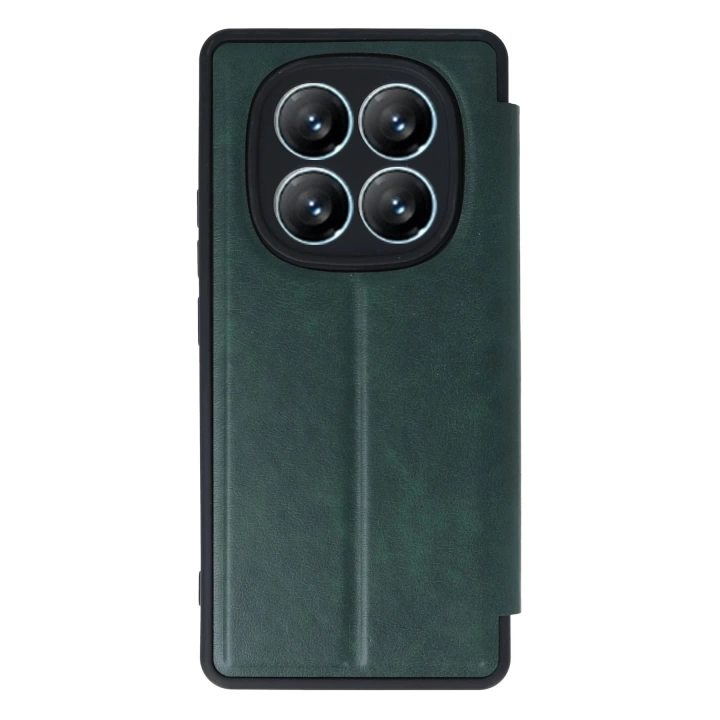 BFS  Xiaomi Redmi Note 14 Pro 5G Kılıf Flip Cover - Koyu Yeşil