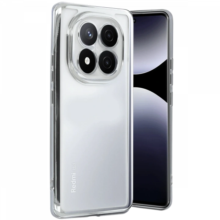 BFS  Xiaomi Redmi Note 14 Pro 5G Kılıf  Lensli Silikon - Gümüş