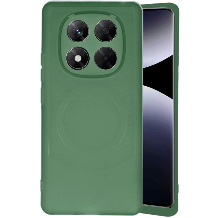 BFS  Xiaomi Redmi Note 14 Pro 5G Kılıf Maya Karbon Kapak - Koyu Yeşil