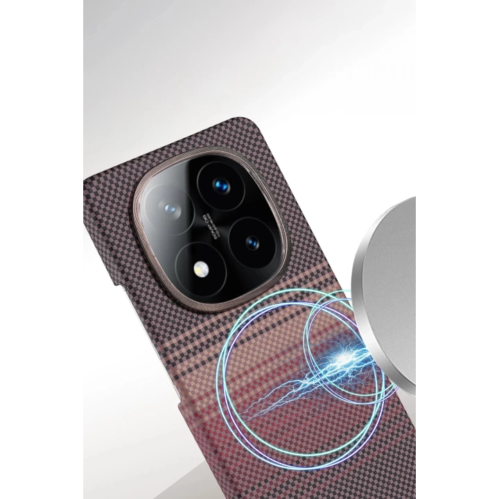 BFS Xiaomi Redmi Note 14 Pro 5G Vega Magsafe Kapak - Kırmızı