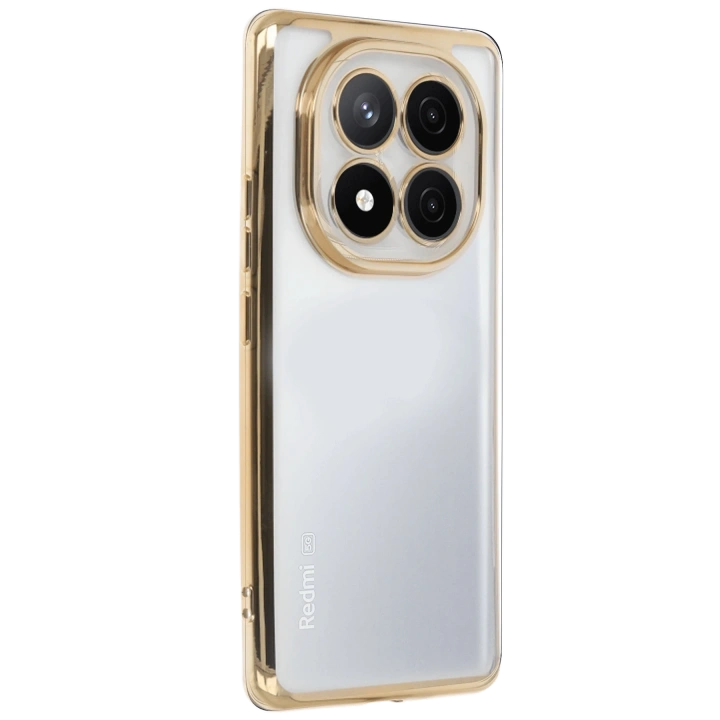 BFS  Xiaomi Redmi Note 14 Pro Plus Kılıf  Lensli Silikon - Gold