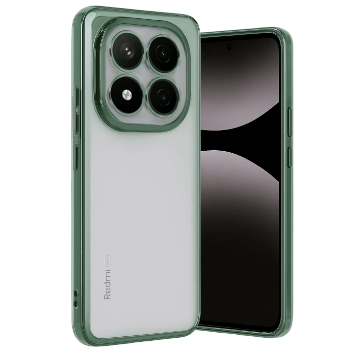 BFS  Xiaomi Redmi Note 14 Pro Plus Kılıf  Lensli Silikon - Yeşil