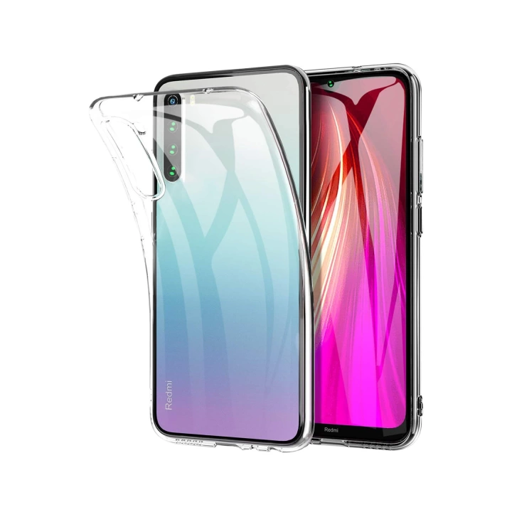 BFS  Xiaomi Redmi Note 8 Kılıf Lüx Şeffaf Silikon