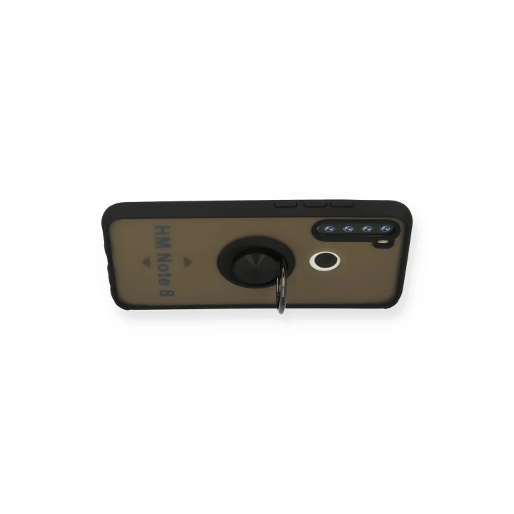 BFS  Xiaomi Redmi Note 8 Kılıf Montreal Yüzüklü Silikon Kapak - Siyah