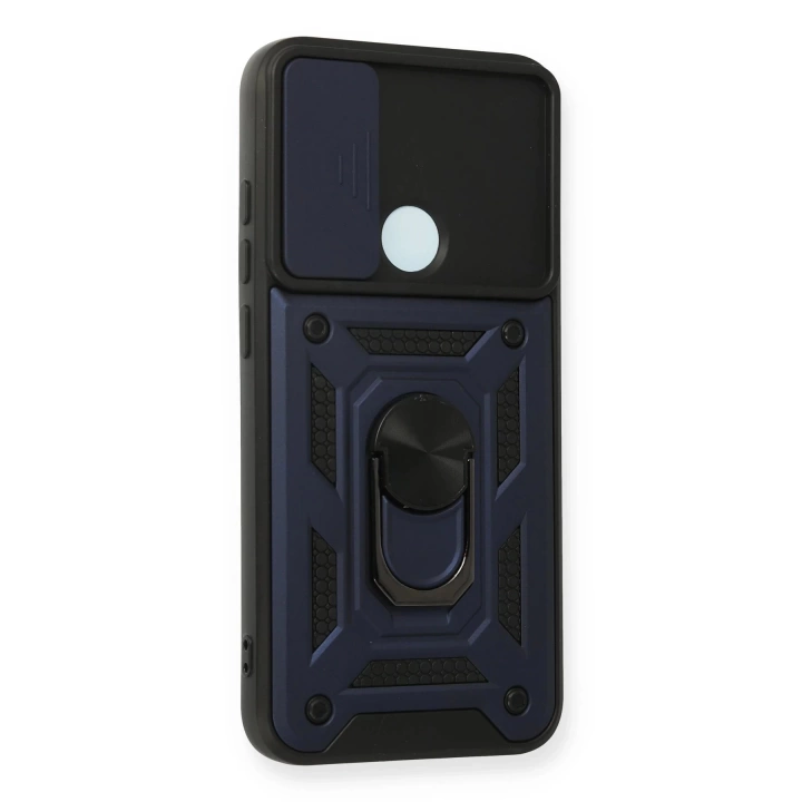 BFS  Xiaomi Redmi Note 8 Kılıf Pars Lens Yüzüklü Silikon - Lacivert