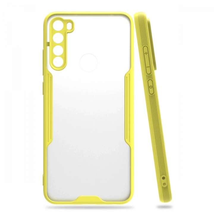 BFS  Xiaomi Redmi Note 8 Kılıf Platin Silikon - Sarı