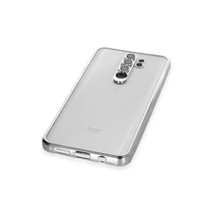 BFS Xiaomi Redmi Note 8 Pro Kılıf Lensli Silikon - Gümüş