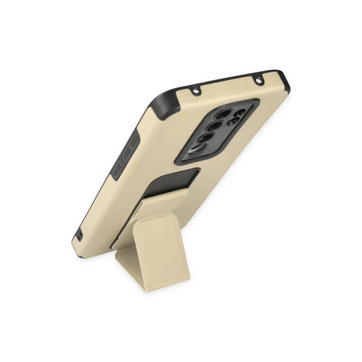BFS  Xiaomi Redmi Note 8 Pro Kılıf Mega Standlı Silikon - Gold