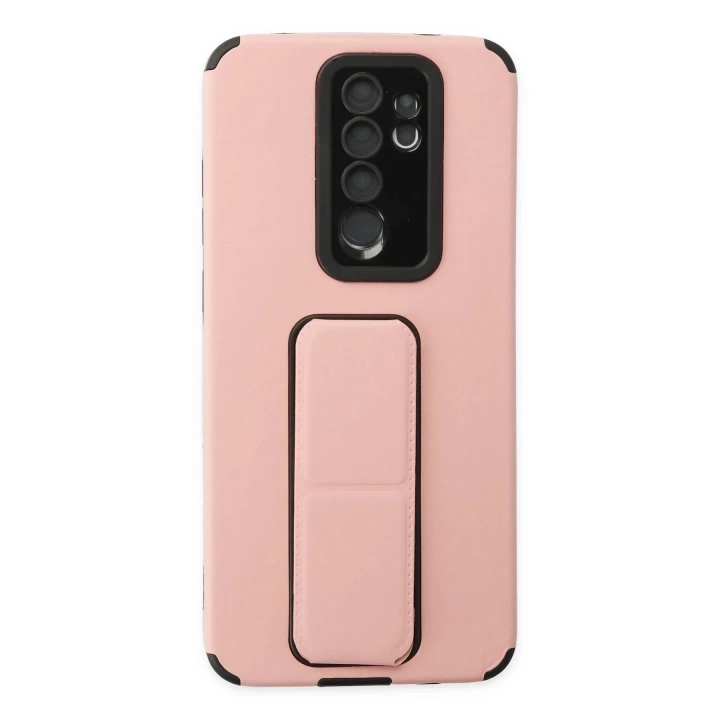 BFS  Xiaomi Redmi Note 8 Pro Kılıf Mega Standlı Silikon - Pudra