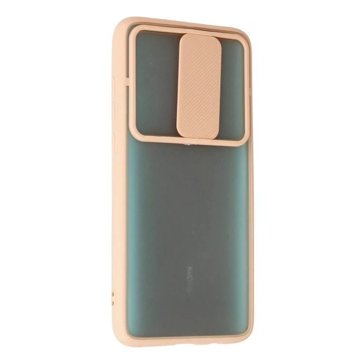 BFS  Xiaomi Redmi Note 8 Pro Kılıf Palm Buzlu Kamera Sürgülü Silikon - Pembe