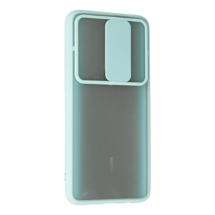 BFS  Xiaomi Redmi Note 8 Pro Kılıf Palm Buzlu Kamera Sürgülü Silikon - Turkuaz