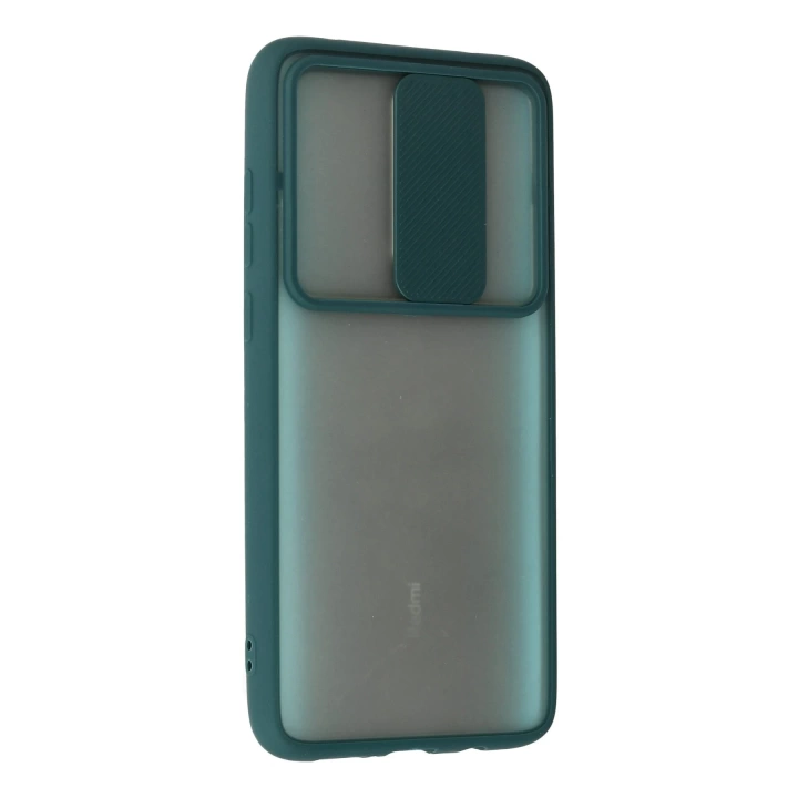 BFS  Xiaomi Redmi Note 8 Pro Kılıf Palm Buzlu Kamera Sürgülü Silikon - Yeşil