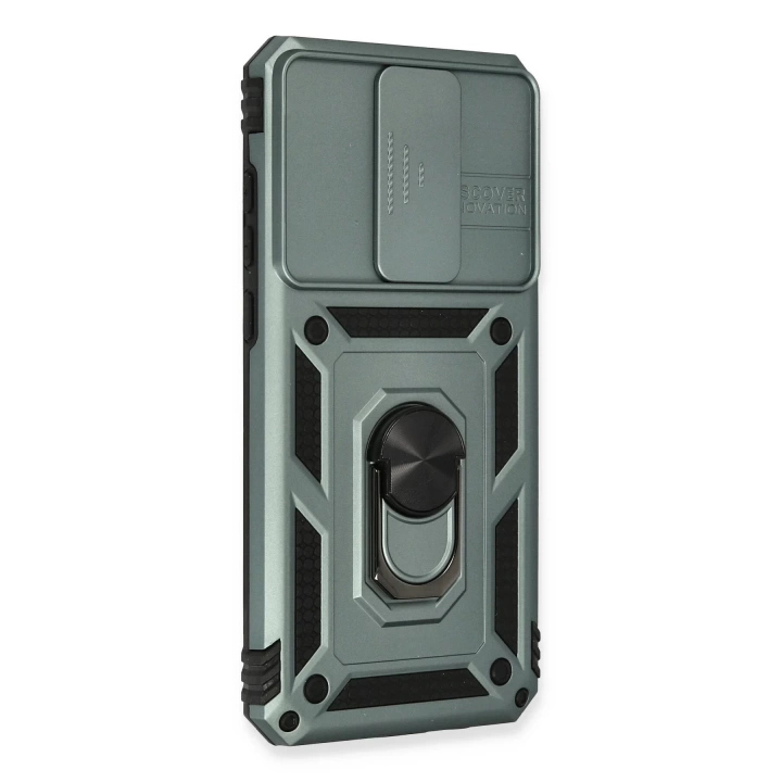 BFS  Xiaomi Redmi Note 8 Pro Kılıf Pars Lens Yüzüklü Silikon - Yeşil