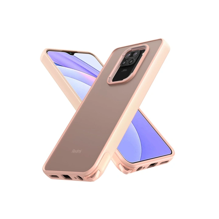 BFS  Xiaomi Redmi Note 9 Kılıf Elegant Kapak - Pudra