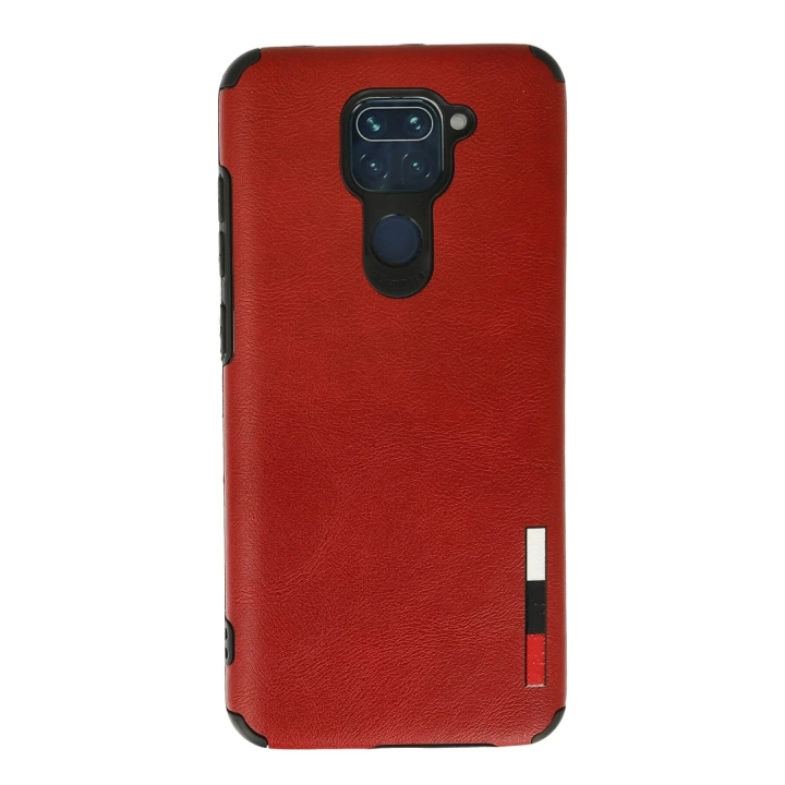 BFS  Xiaomi Redmi Note 9 Kılıf Loop Deri Silikon - Kırmızı