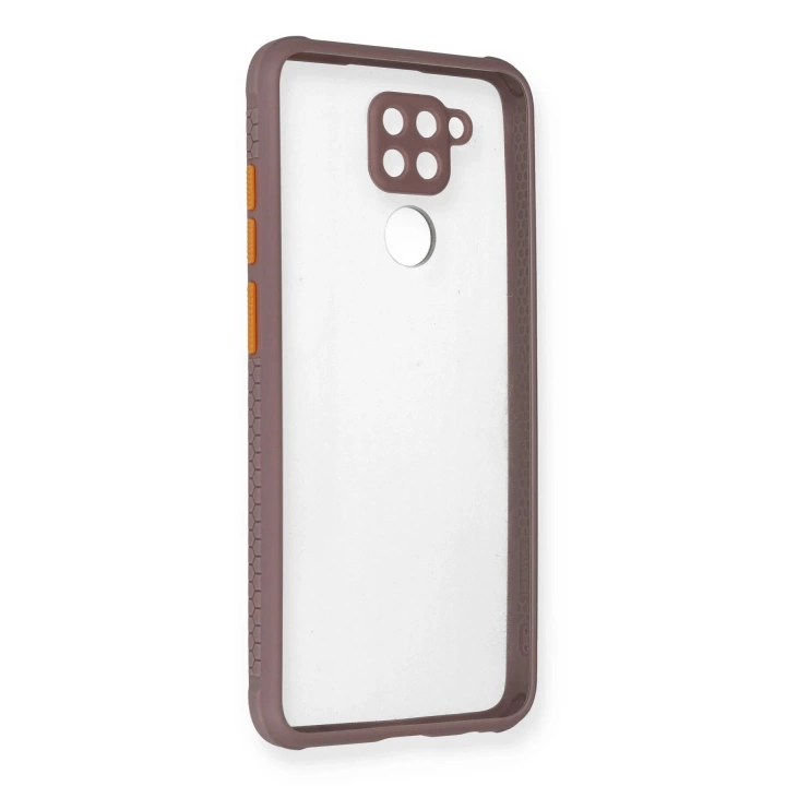BFS  Xiaomi Redmi Note 9 Kılıf Miami Şeffaf Silikon - Açık Mor