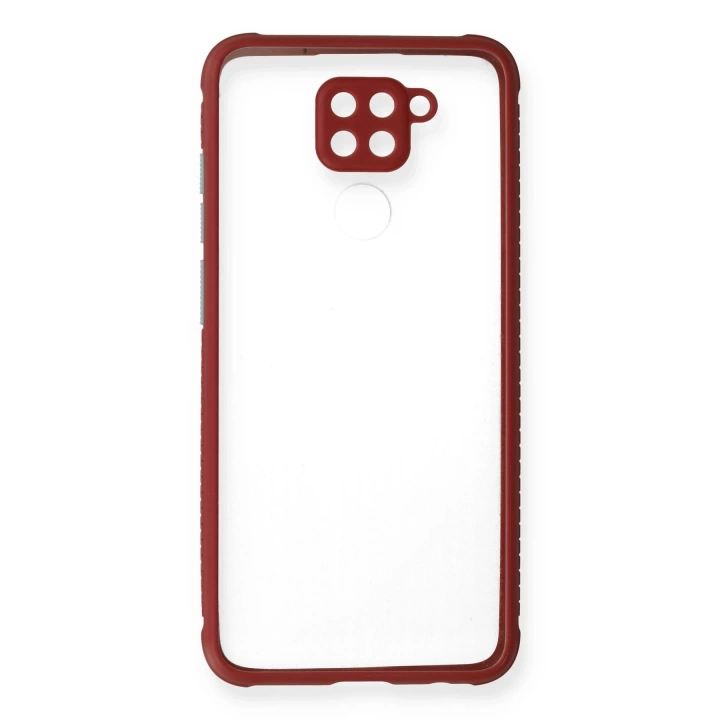 BFS  Xiaomi Redmi Note 9 Kılıf Miami Şeffaf Silikon - Fuşya