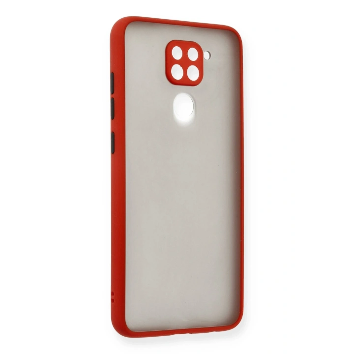 BFS  Xiaomi Redmi Note 9 Kılıf Montreal Silikon Kapak - Kırmızı
