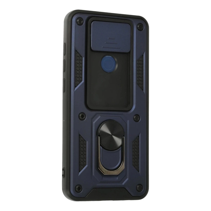 BFS  Xiaomi Redmi Note 9 Kılıf Pars Lens Yüzüklü Silikon - Lacivert