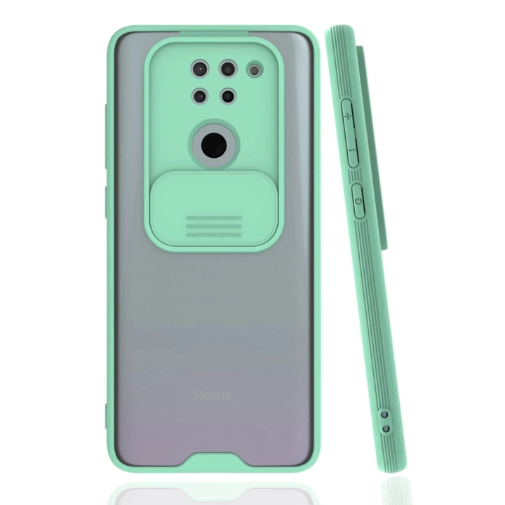 BFS  Xiaomi Redmi Note 9 Kılıf Platin Kamera Koruma Silikon - Açık Yeşil