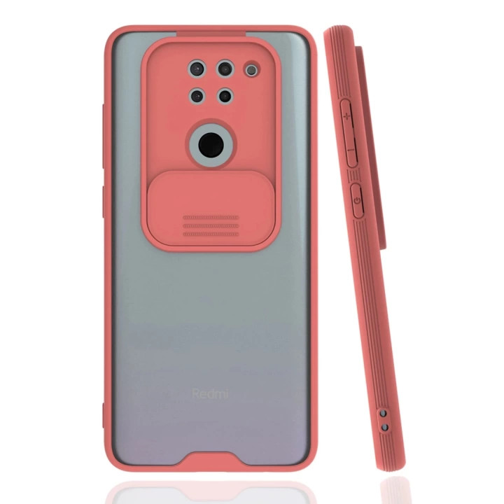 BFS  Xiaomi Redmi Note 9 Kılıf Platin Kamera Koruma Silikon - Pembe