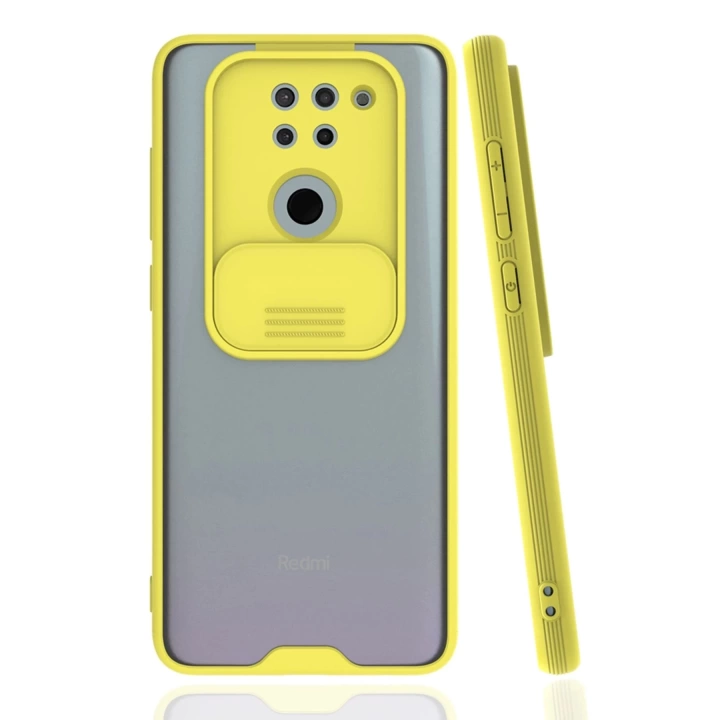 BFS  Xiaomi Redmi Note 9 Kılıf Platin Kamera Koruma Silikon - Sarı