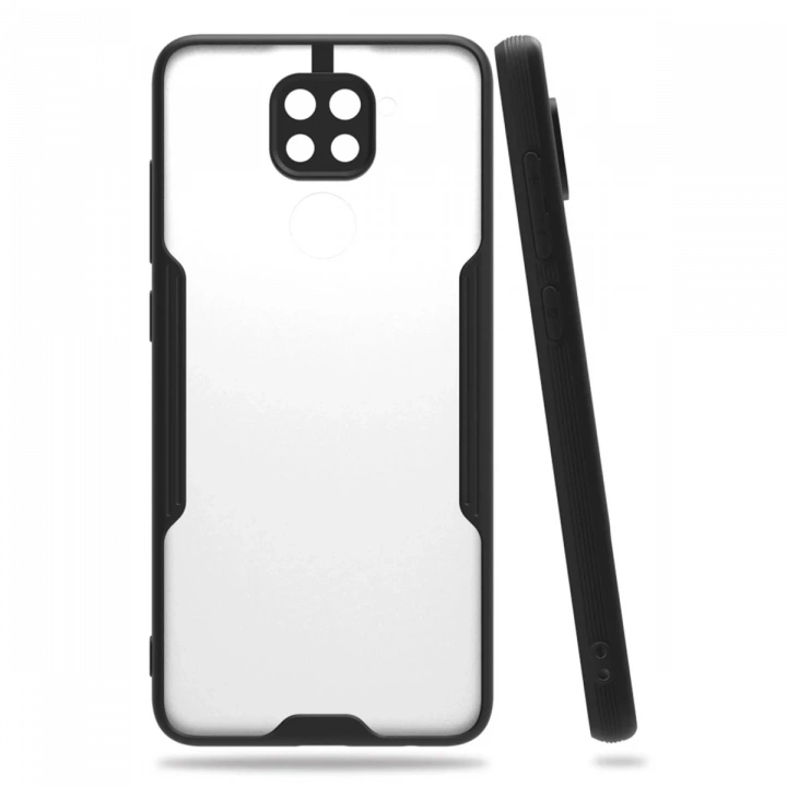 BFS  Xiaomi Redmi Note 9 Kılıf Platin Silikon - Siyah