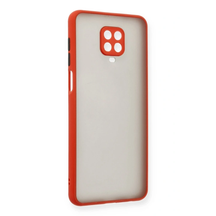 BFS  Xiaomi Redmi Note 9 Pro Kılıf Montreal Silikon Kapak - Kırmızı