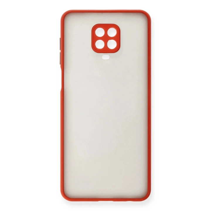 BFS  Xiaomi Redmi Note 9 Pro Kılıf Montreal Silikon Kapak - Kırmızı