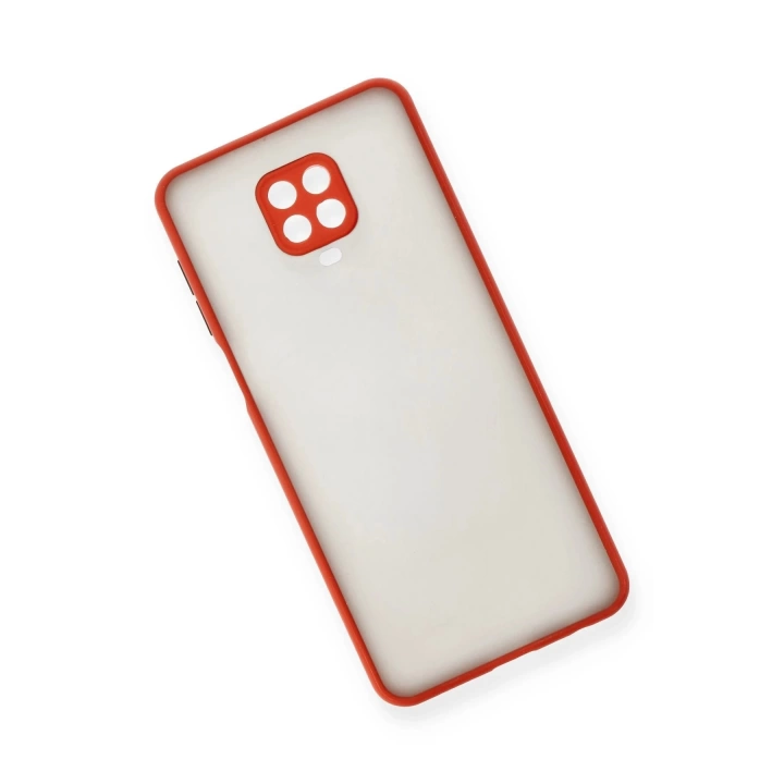 BFS  Xiaomi Redmi Note 9 Pro Kılıf Montreal Silikon Kapak - Kırmızı