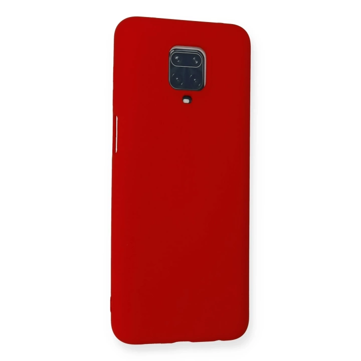 BFS  Xiaomi Redmi Note 9 Pro Kılıf Nano içi Kadife Silikon - Kırmızı