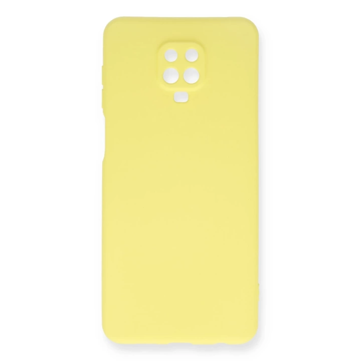 BFS  Xiaomi Redmi Note 9 Pro Kılıf Nano içi Kadife Silikon - Sarı