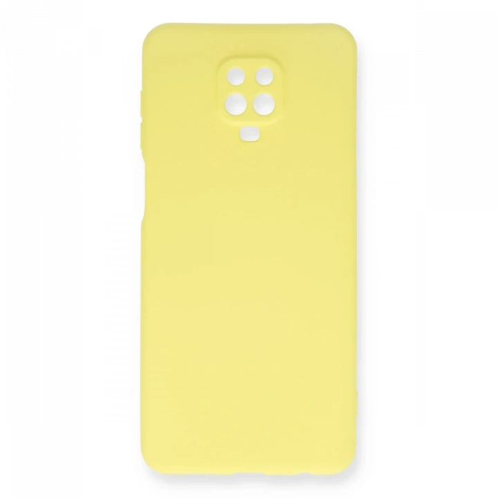 BFS  Xiaomi Redmi Note 9 Pro Kılıf Nano içi Kadife Silikon - Sarı
