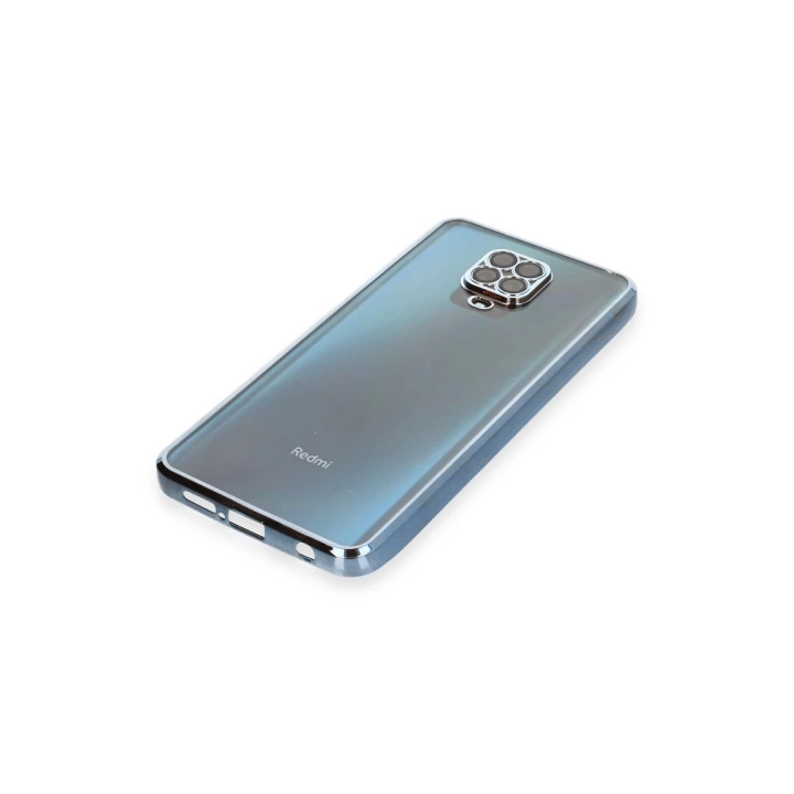 BFS  Xiaomi Redmi Note 9 Pro Kılıf Razer Lensli Silikon - Açık Mavi