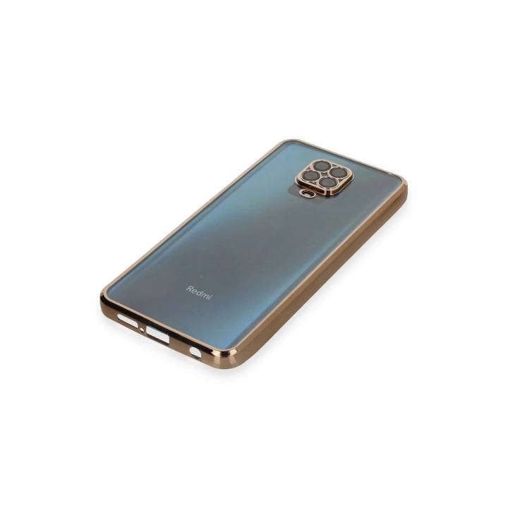 BFS  Xiaomi Redmi Note 9 Pro Kılıf Razer Lensli Silikon - Gold
