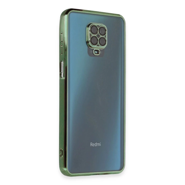 BFS  Xiaomi Redmi Note 9 Pro Kılıf Razer Lensli Silikon - Yeşil